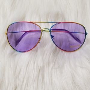 Violet Multi-colored Frame Sunglasses